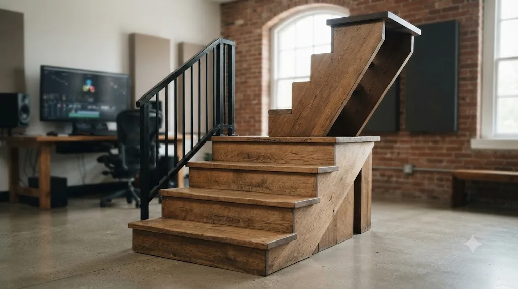Illustration of a staircase showing reachable DaVinci Resolve skills within 30 days and a taller step representing professional judgment beyond it