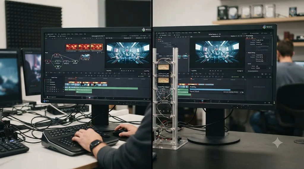 Illustration of a diagnosis ladder separating Fusion playback lag from final render slowness