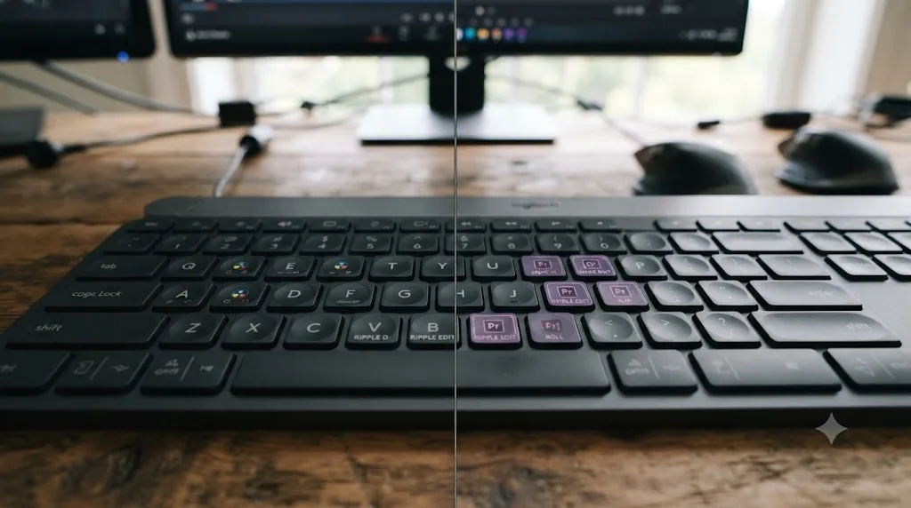 Illustration comparing a native DaVinci Resolve shortcut preset against a Premiere Pro emulation preset